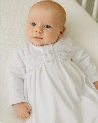 Baby Threads Baby Boy's "Celine and Tom" Hand Smocked Daygown