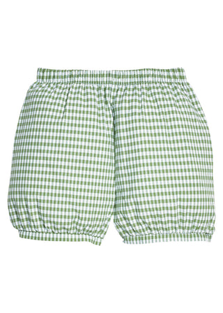 Little English - Banded Shorts - Watercress Gingham