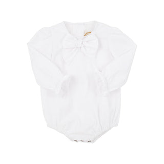 Beatrice Bow Blouse & Onesie Worth Avenue White