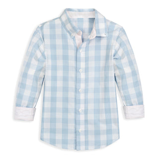 Chapman Buttondown Shirt- Ice Blue Check