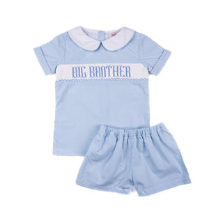 Shop Teeta Big Brother Short Set in Blue Gingham