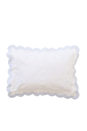 Embroidered Boudoir Pillow- Blue