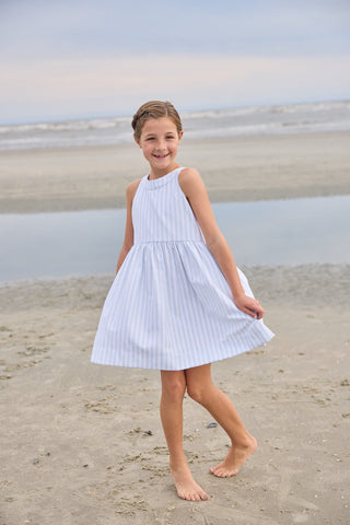 Little English Bow Back Annie Dress - Savannah Stripe