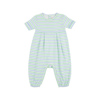 Short Sleeve Bradford Romper - Kennedy Cruise Stripe with Beale Street Blue