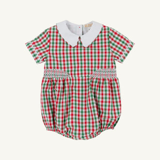 The Beaufort Bonnet Company Brentley Bubble -Richmond Red & Kiawah Kelly Green Gingham