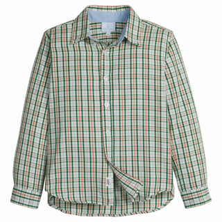 Little English- Button Down Shirt - Mistletoe Tartan
