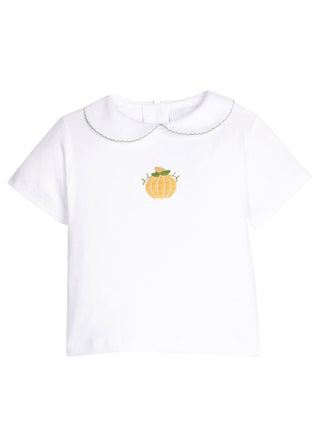 Little English Crochet Peter Pan Shirt - Pumpkin