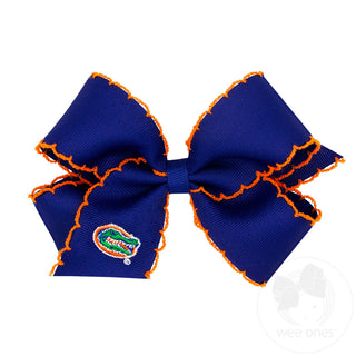 Wee Ones Medium Moonstitch Embroidered Hair Bow - Florida