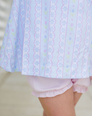 James and Lottie Bloomer Set - Blue Floral Scallop