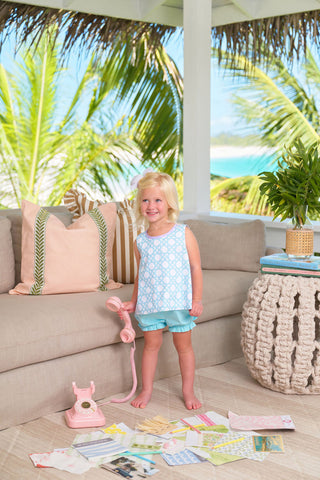 The Beaufort Bonnet Company Lucy Boone Button Set - Catamaran Cane with Edisto Egg Blue