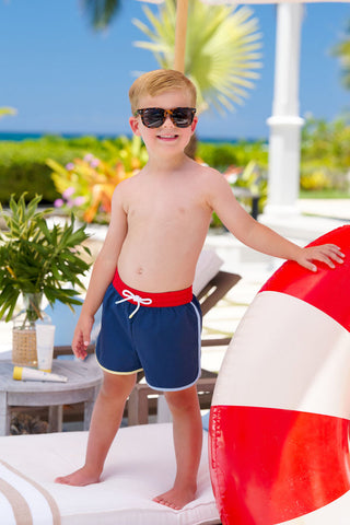 The Beaufort Bonnet Tanner Trunks - Nantucket Navy, Richmond Red, Beale Street Blue and Lake Worth Yellow