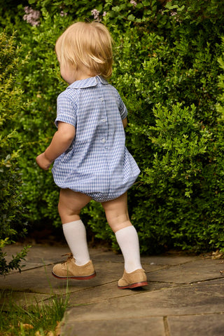 Little English Davant Bubble - Gray Blue Gingham