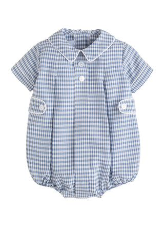 Little English Davant Bubble - Gray Blue Gingham