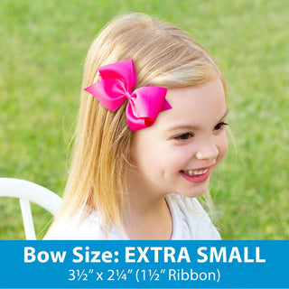 Wee Ones Extra Small Christmas Print Hair Bows - Candy Cane
