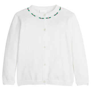 Little English- Embroidered Essential Cardigan - Holly