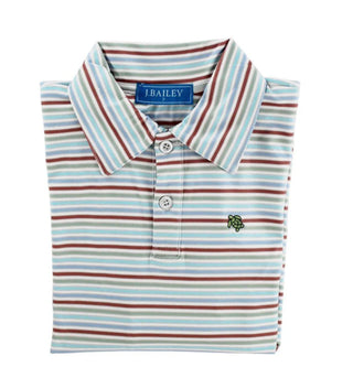 Harry Long Sleeve Performance Polo - Rust