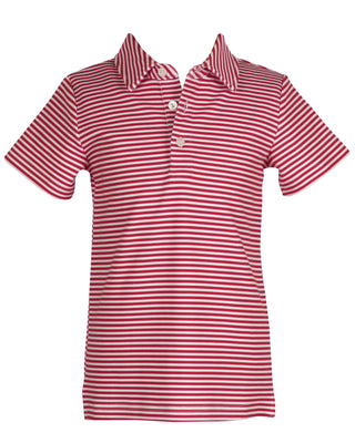 Game Day Patrick Shirt - Burgundy and White Stripe