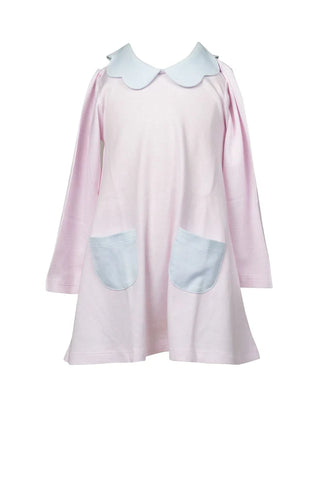 The Proper Peony Pink Stripe Scallop Dress