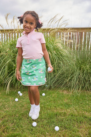 Little English Colleen Skort - Pink Paws on Par