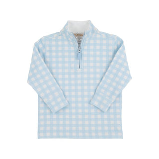 Hayword Half-Zip (Unisex)- Buckhead Blue Gingham