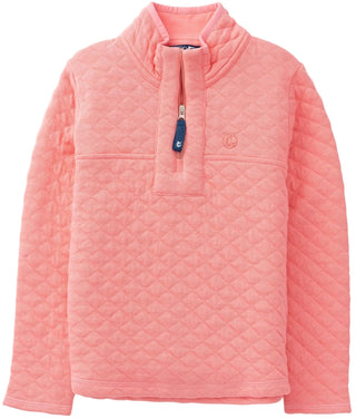Prodoh Quilted Zip Pullover - Geranium Pink