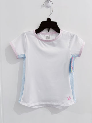 Set Fashions Blair Top - Cotton Candy Blue Minigingham