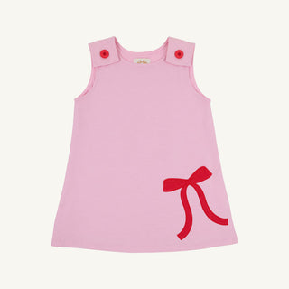 The Beaufort Bonnet Company Juliet Jumper - Pier Party Pink with Richmond Red Bow