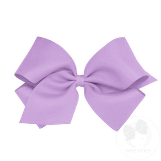 King Classic Grosgrain Hair Bow (Plain Wrap)- Light Orchid