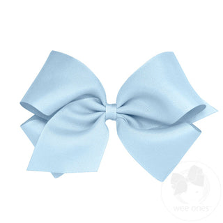 King Classic Grosgrain Hair Bow (Plain Wrap)- Millennium Blue