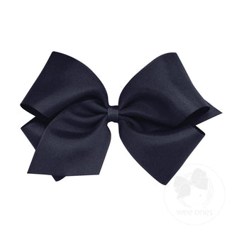 King Classic Grosgrain Hair Bow (Plain Wrap)- Oatmeal