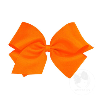 King Classic Grosgrain Hair Bow (Plain Wrap)- Orange