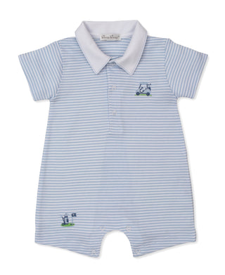 Kissy Kissy - Golf Championship Blue Stripe Playsuit w/ Collar