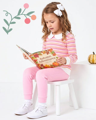 Lullaby Set Janie Jogger Set - Falling For Stripes, Pink
