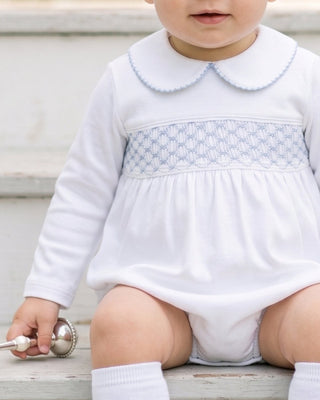 Lullaby Set Windsor Bubble Long Sleeve - Presley White Pima