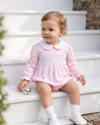 Lullaby Set Wales Bubble Long Sleeve - Palmer Pink Pima