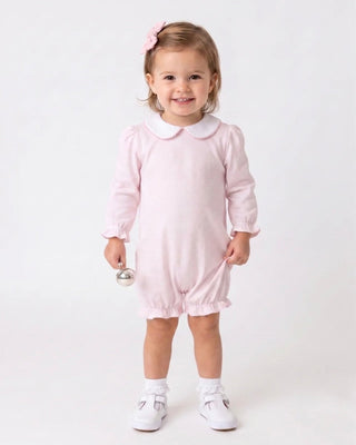 Lullaby Set Precious Play Bubble Long Sleeve - Pensacola Pink Ministripe