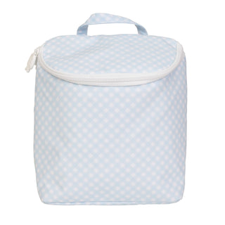 Apple of My Isla - The Bottle Bag in Blue Gingham