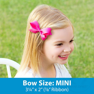 Wee Ones 2-Pack Mini Bow Print Grosgrain Bows