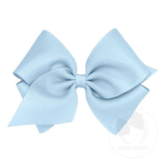 Mini King Classic Grosgrain Hair Bow (Plain Wrap)- MILLENNIUM BLUE