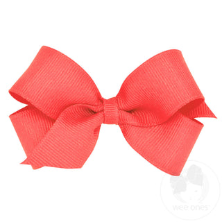 Wee Ones Mini Classic Grosgrain Hair Bow (Plain Wrap) - Watermelon
