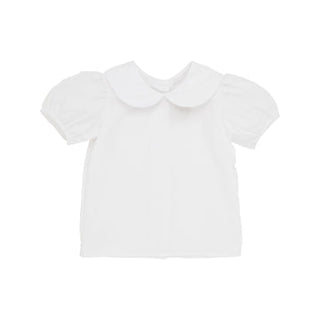 Maude's Peter Pan Collar Shirt- Worth Avenue White