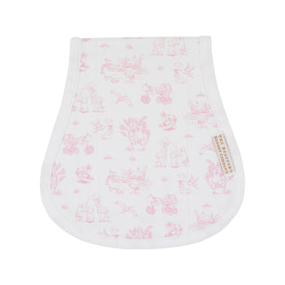 The Beaufort Bonnet Oopsie Daisy Burp Cloth - Sir Propers Sweet Arrival (Hamptons Hot Pink)
