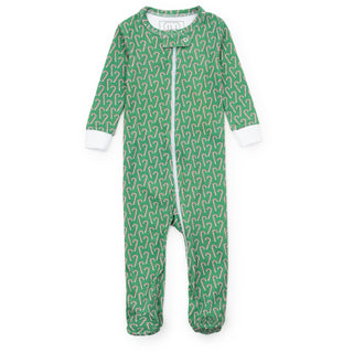 Lila and Hayes- Parker Zipper Pajama - Candy Cane Lane