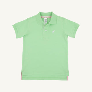 The Beaufort Bonnet Prim & Proper Polo- Lexington Lime with Lexington Lime Stripe & Worth Avenue White Stork