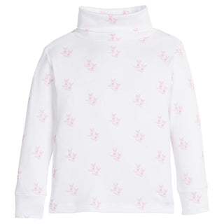 Little English Printed Turtleneck - Pink Cowboy Boots