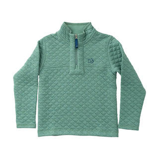 Prodoh Kids Quilted Zip Pullover in Frosty Spruce Green