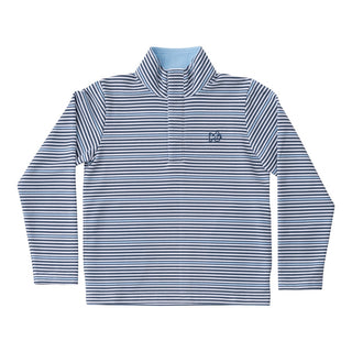 SPORTY SNAP PULLOVER IN BIG DIPPER NAVY FISHING CLUB STRIPE