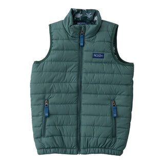 Kids Puffer Vest- Posy Green