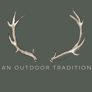 Prodoh Kid's Performance T-Shirt in Olive Green with Deer Antlers