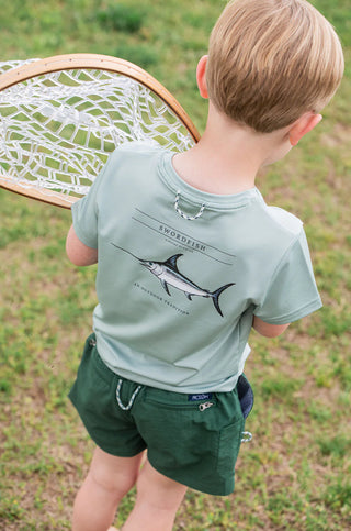 Prodoh Pro Performance Short Sleeve T-Shirt in Blue Surf Swordfish